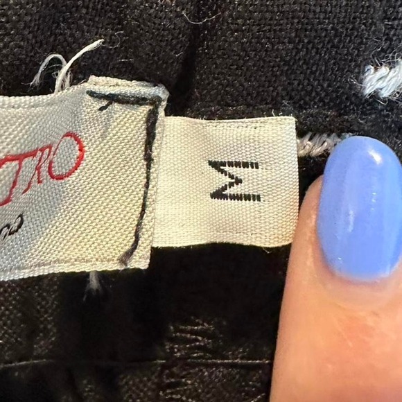 New with Tags Casa Mastro Black White Strapless Jumpsuit Sz Medium Linen Italy - Picture 4 of 8